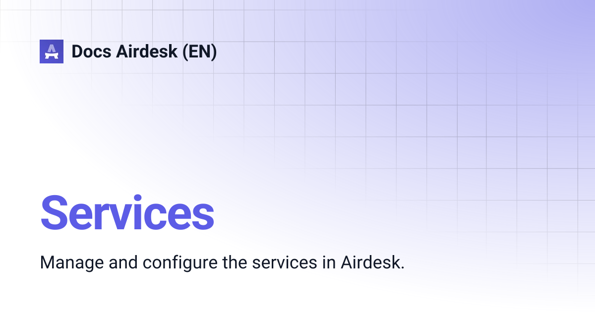 Services | Docs Airdesk (EN)