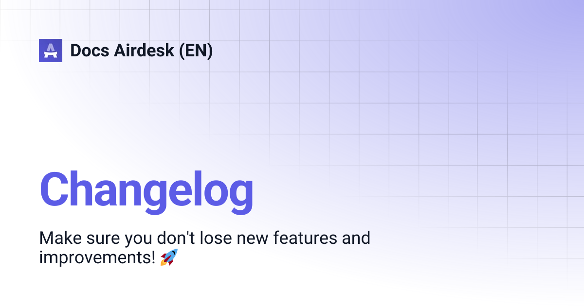 Changelog | Docs Airdesk (EN)